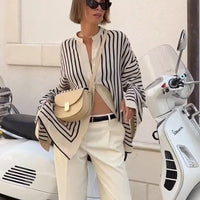 Gestreepte blouse met tijdloze elegantie voor dames – Emma