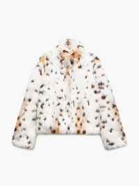 Dames nepbont winterjas luipaardprint warm en luxe – Amelora