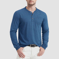 Heren button-down shirt met lange mouwen – Elias