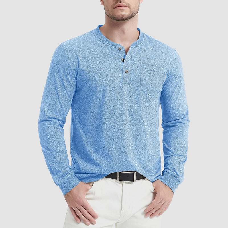 Heren button-down shirt met lange mouwen – Elias
