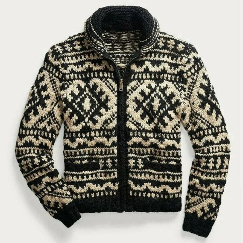 Handgebreid heren vest met wol – Elias
