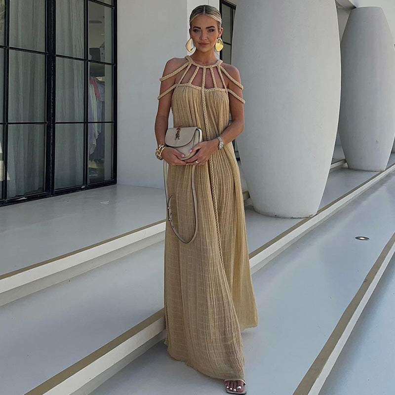 Halter Maxi Jurk met Vloeiende Pasvorm voor Zomer - Elina
