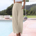 Wijde dames zomerbroek met trekkoord en comfort – Veerle