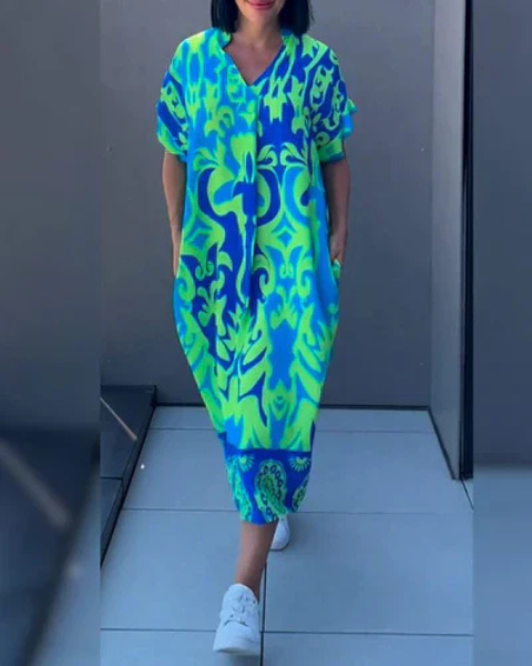 Elegante bloemenjurk met vrouwelijke pasvorm – Emma