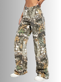 Camouflage wijde denim broek voor dames – Roxy