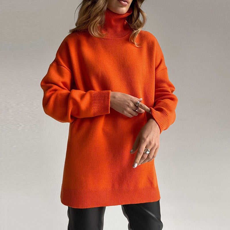 Warme oversized trui met col voor dames – Sophie