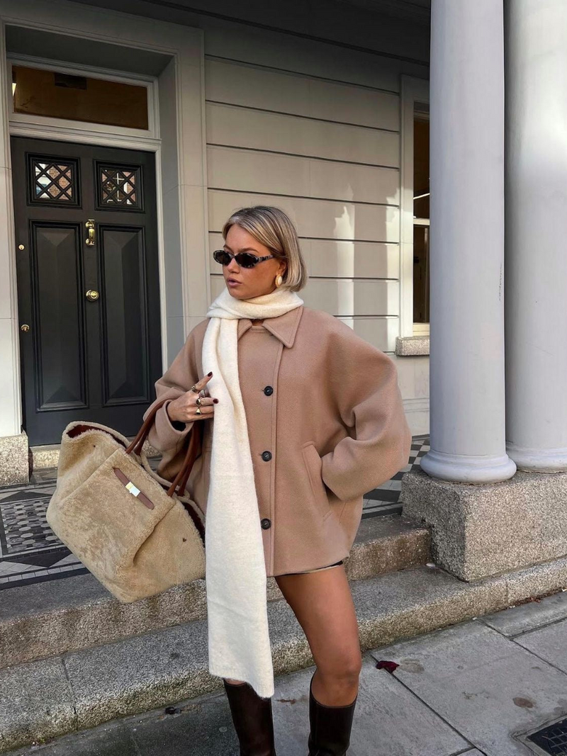 Oversized vintage woljas voor dames – Elise