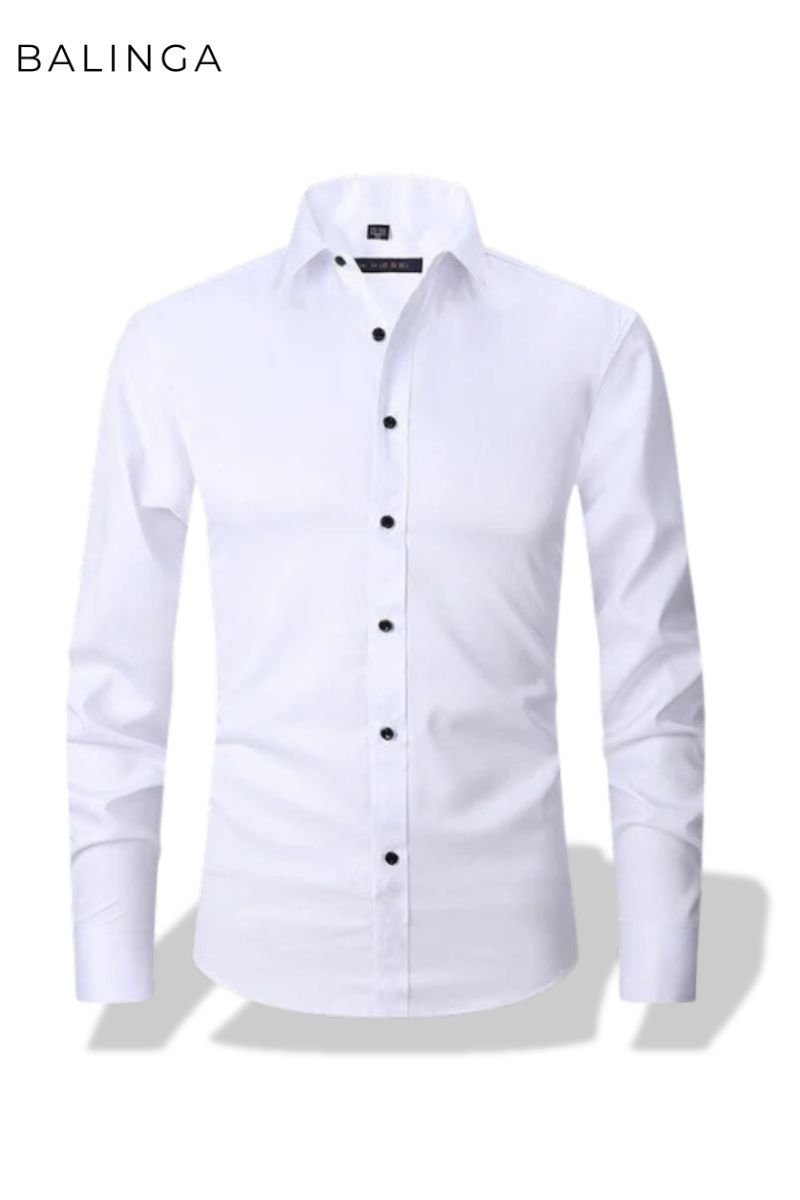 Ademend strijkvrij slim fit overhemd heren – Aerovest