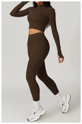 Dames seamless sport set high waist squatproof en ademend – Aurayna