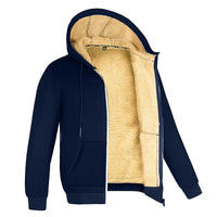 Warme lamswollen heren hoodie met rits – James