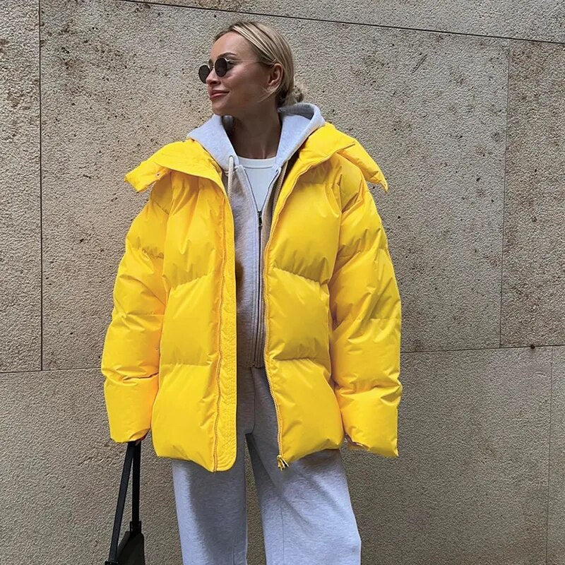 Warme en stijlvolle puffy winterjas voor dames - Elise