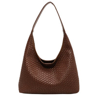 Gevlochten vegan tote bag met pouch en ruimte – Solvaya