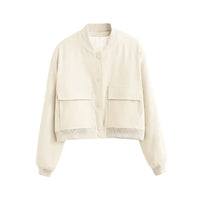 Dames bomberjas lichtgewicht cropped casual en stijlvol – Aylen