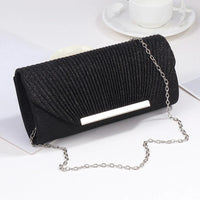 Glitter clutch met ketting voor dames – Elenaya