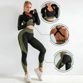 Dames seamless sport set 3-delig ademend en squatproof – Lurevia