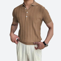 Poloshirt met Hoge Stretch V-Hals voor Heren – Victor