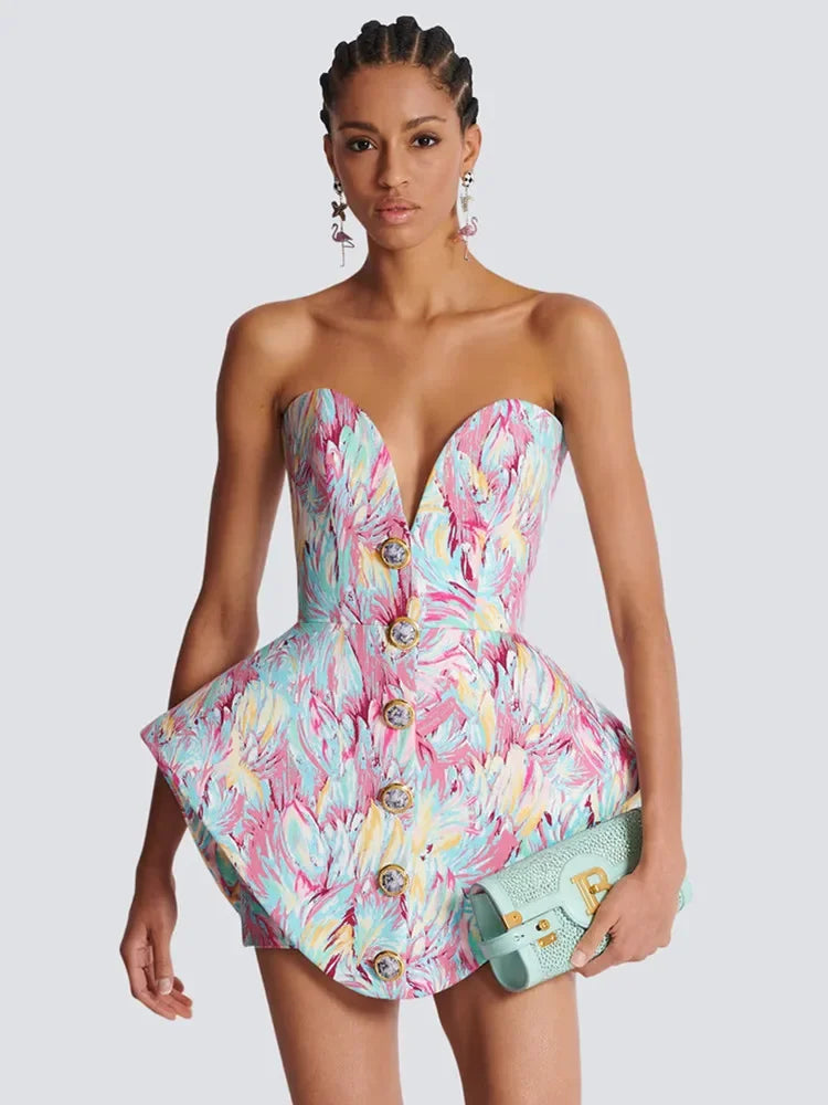Strapless Partyjurk - Prism Enchant Mini Dress