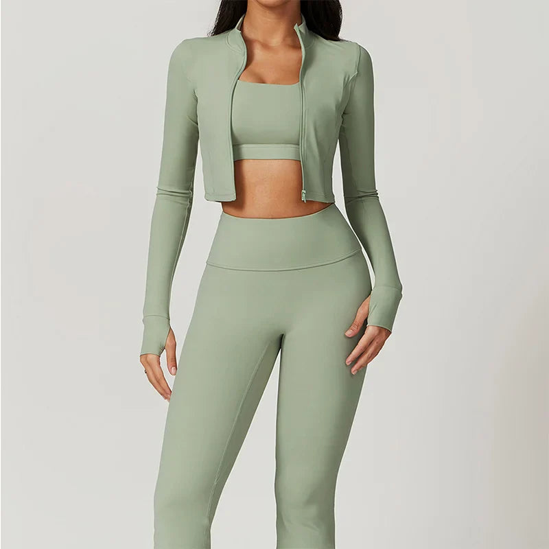 Dames seamless sport set high waist squatproof en ademend – Aurayna
