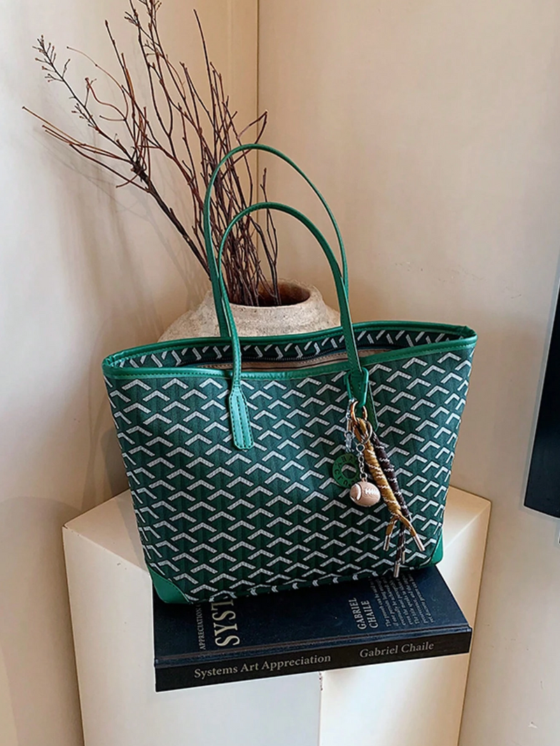 Geometrische PU schoudertas voor dames met rits – Zelira