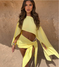 Zomerse linnen set dames voor strand en avond – Sofie