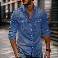 Denim Heren Overhemd Stoer Tijdloos Casual Look – Norvyn