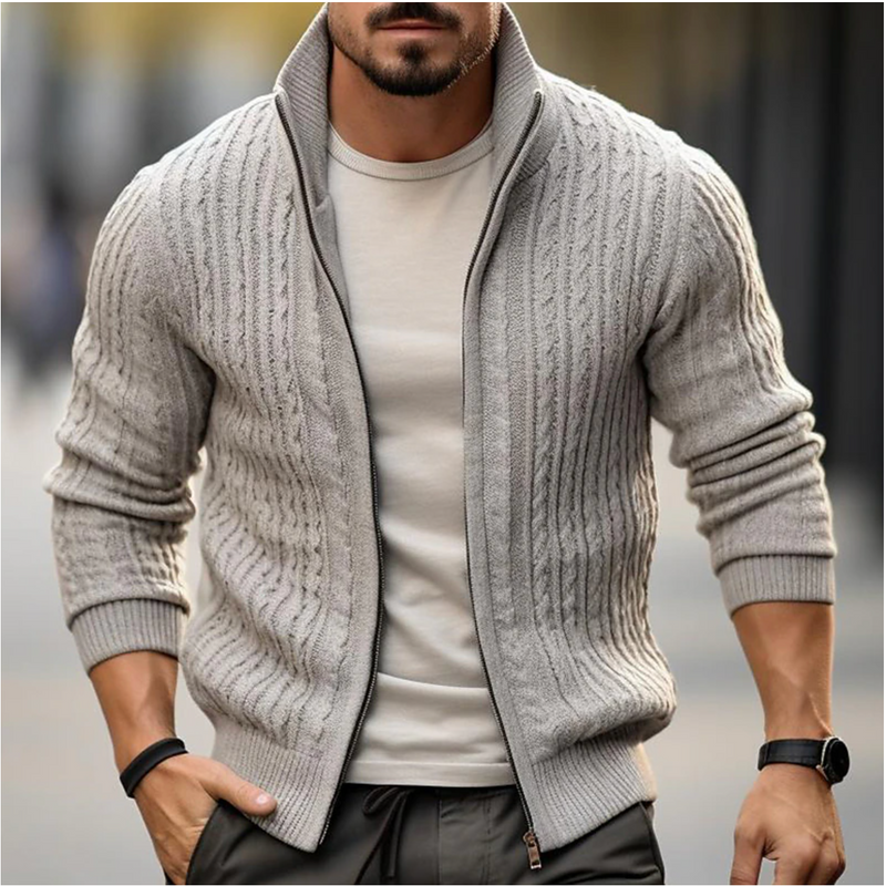 Stijlvol en warm vest met ritssluiting voor heren – Julian