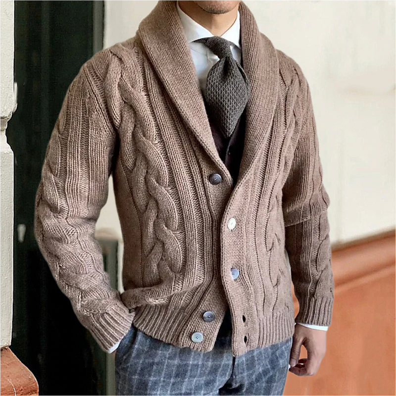Gebreid heren vest met knoopsluiting – Sebastiaan