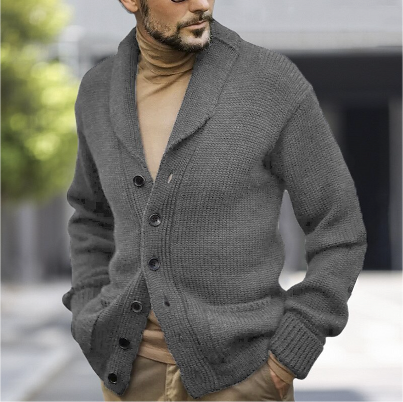 Gebreid button-down vest voor heren – Ruben