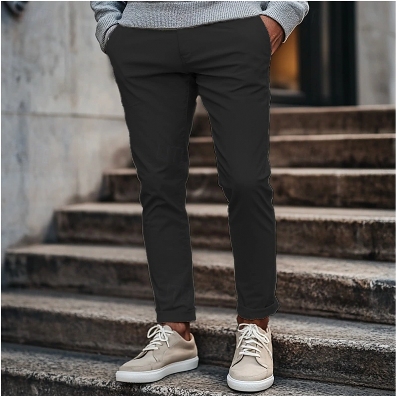 Casual ademende herenbroek met elastische taille – Milan