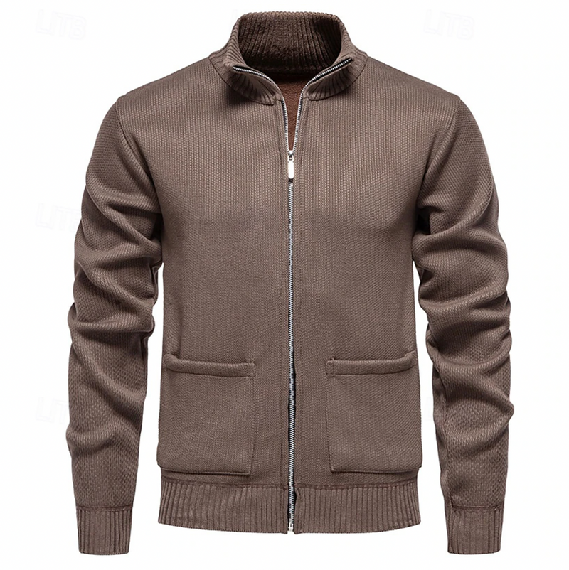 Stijlvolle kasjmier zip sweater heren – Elias