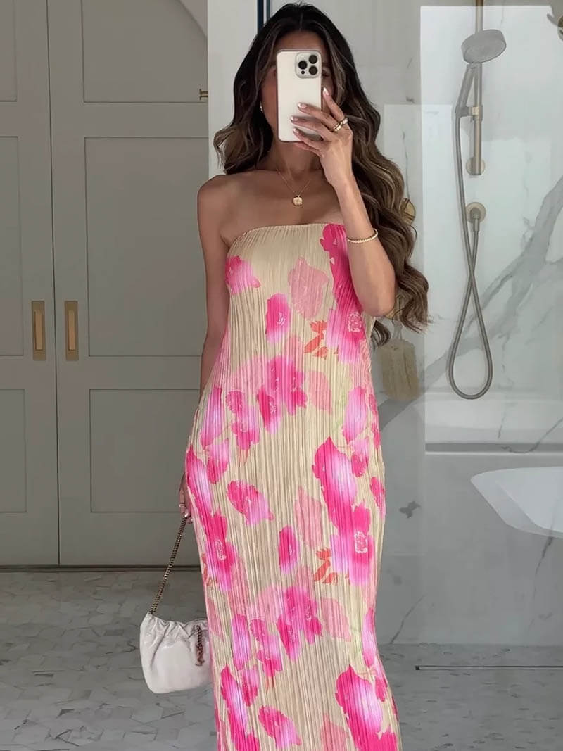 Mouwloze elegante damesjurk met flatterende pasvorm – Arienne