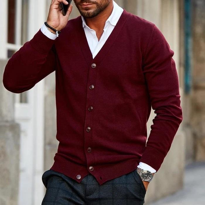 Elegante heren cardigan met tijdloos design – Olivier