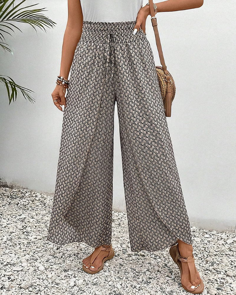 Relaxed Wijde Broek met Elastische Taille voor Dames – Noor