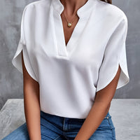 Chiffon Blouse Dames Lange Mouw V-hals Elegant - Sara