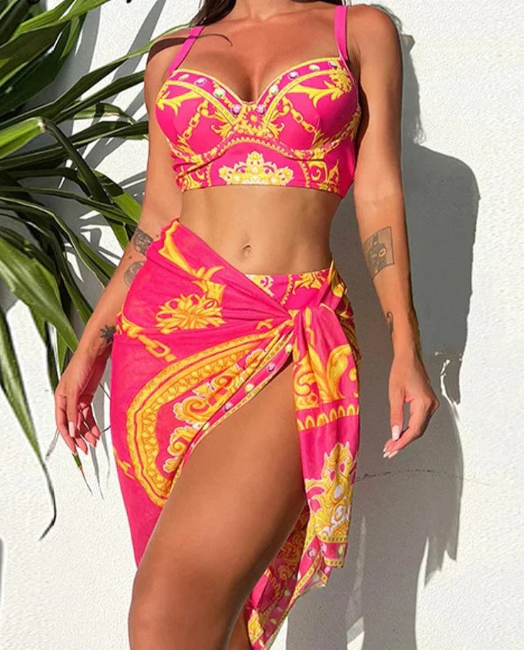 Zwemkleding dames boho push-up met cover-up – Ayora