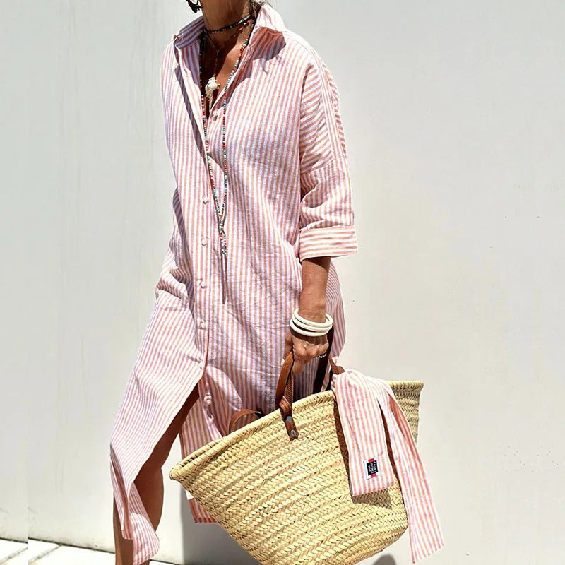 Gestreepte Zomerjurk voor Dames – Camille