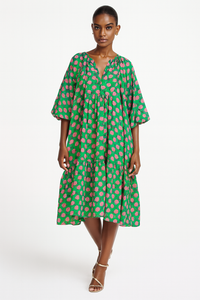 Bohemian Maxi Jurk met V-Hals en Luchtige Stof – Elina