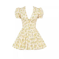 Vintage Mini Jurk met Bloemenprint en Stretch - Zoë