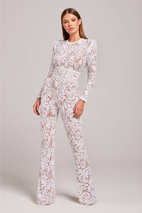 Elegante Kant Jumpsuit Dames Avondlook Chic – Lavonna