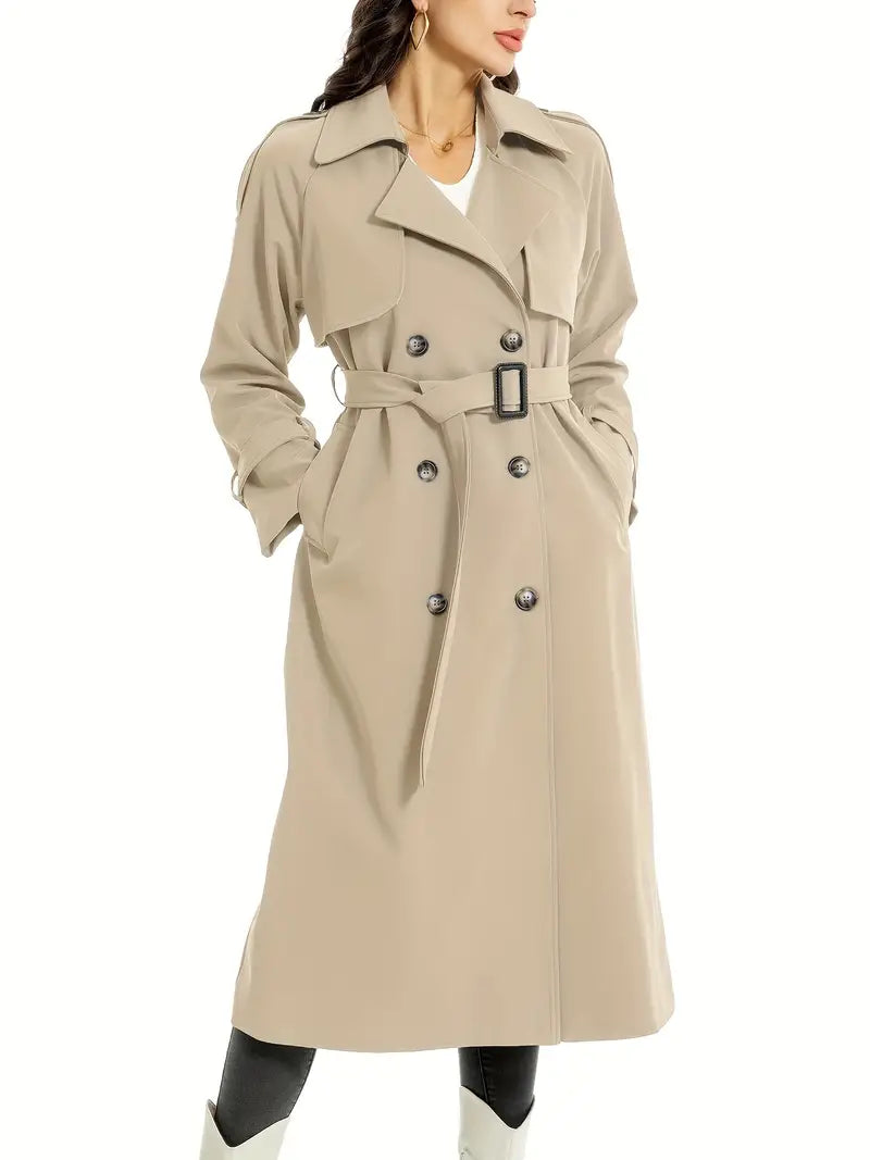 Elegante lange trenchcoat voor dames – Sophie