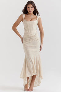 Getextureerde Maxi Jurk Voor Elegante Dagen – Noor