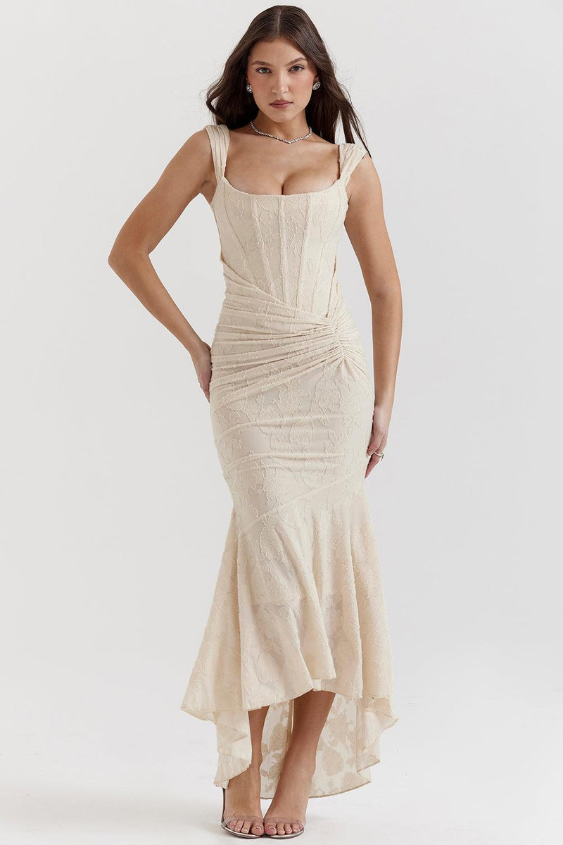 Getextureerde Maxi Jurk Voor Elegante Dagen – Noor