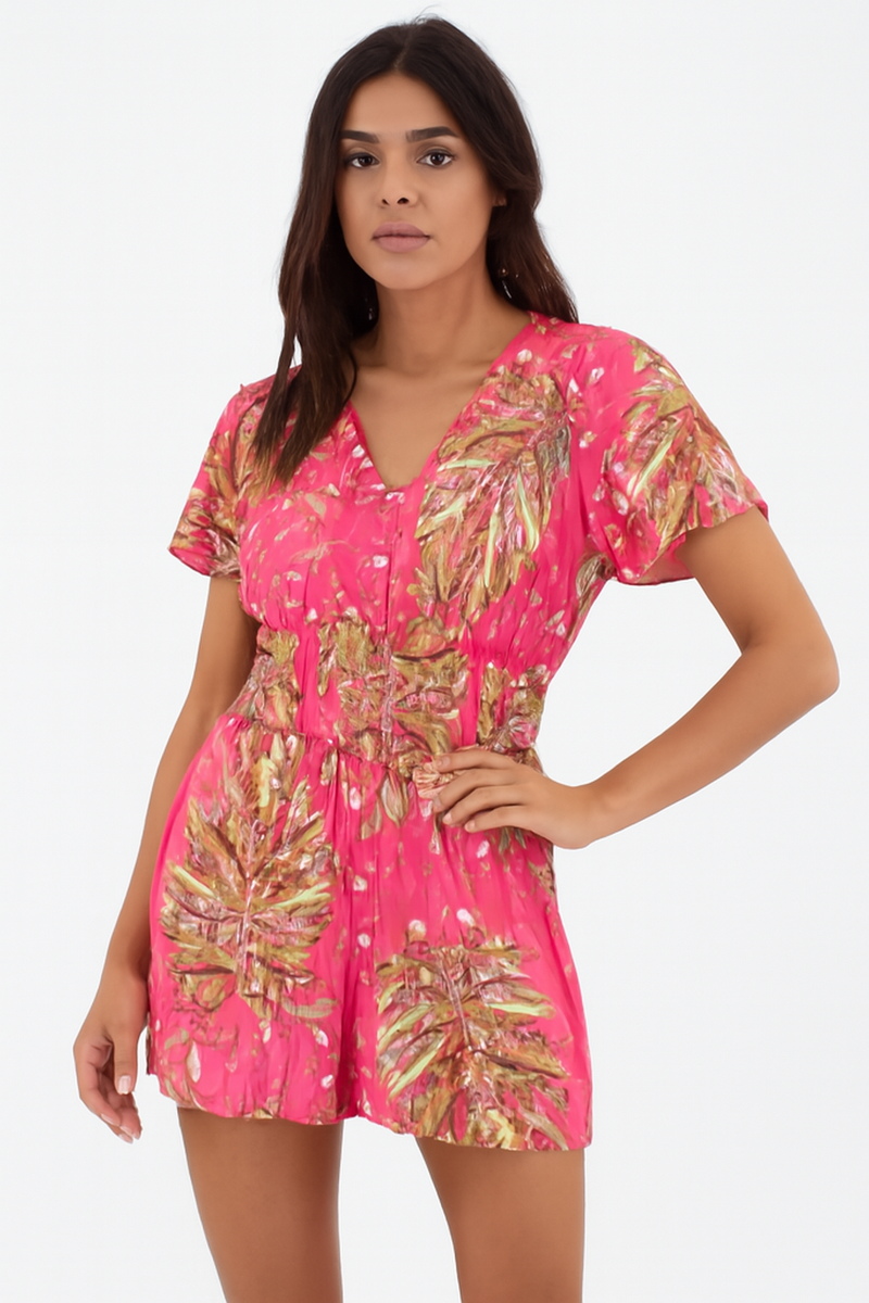 Botanische Romper Tropisch Lichtgewicht Zomerstijl – Nuvassa