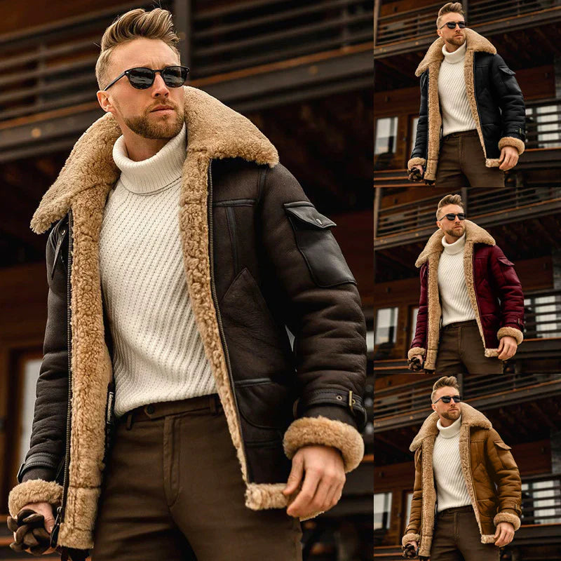 Heren leren jas voor herfst en winter met tijdloze look – Eryx