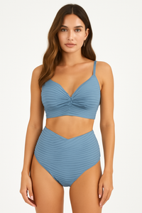 Bikini dames hoog getailleerd ruches flatterend – Noelia