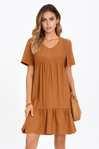 Casual Zomerjurk met V-hals voor Dames – Tessa