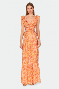Bloemenjurk met ruffles voor dames en romantische flair – Elara