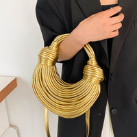 Glanzende feesttas met golvend design voor dames – Virelle