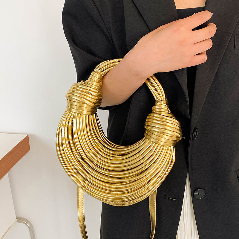 Glanzende feesttas met golvend design voor dames – Virelle