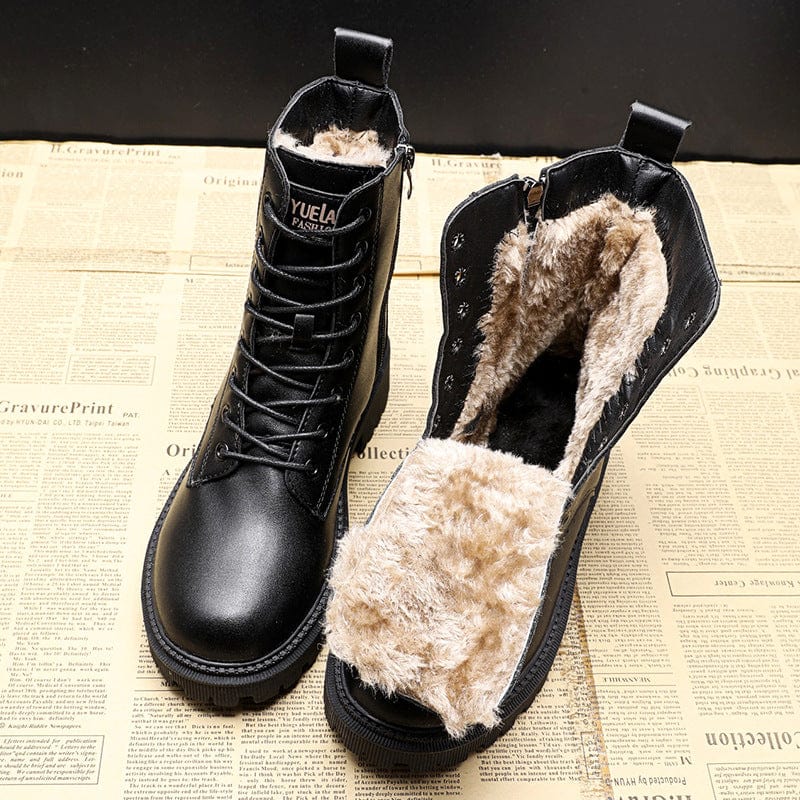 Winterlaarzen Leer Dames Warm en Comfortabel - Liv